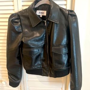 New Puff Sleave Leather Jacket